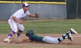 Lemoore's Jimmy Caldera tags out an El Diamante runner in a recent WYL game. The Tigers, baseball and softball, will open Easter tournament play this week, the boys in Clovis and the girls in Tulare.
